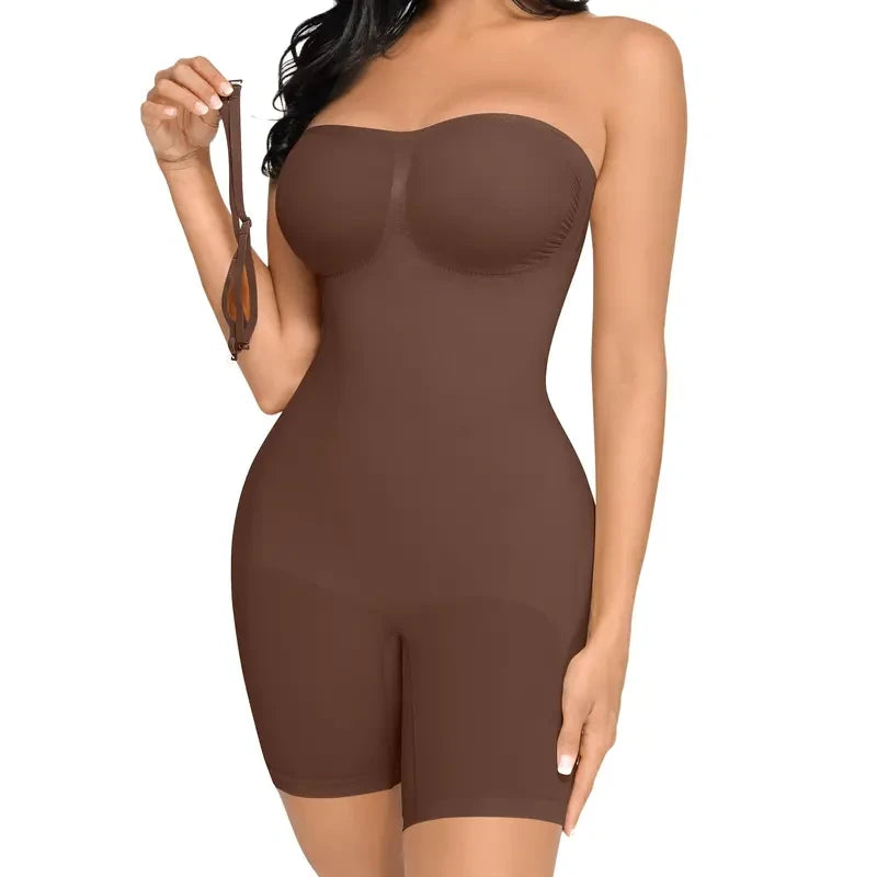 Strapless Seamless Shapewear Bodysuit