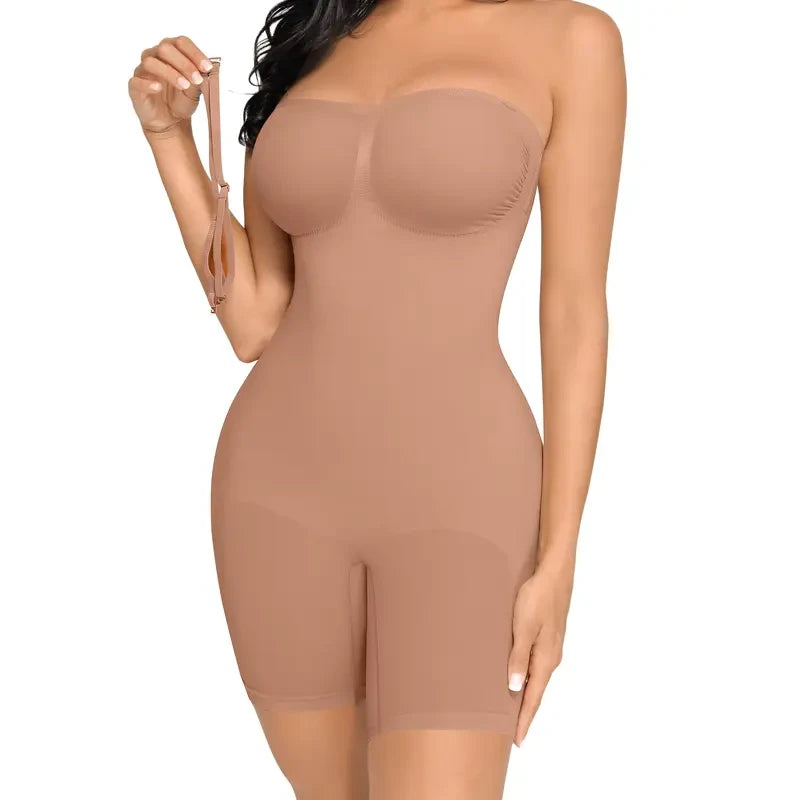 Strapless Seamless Shapewear Bodysuit