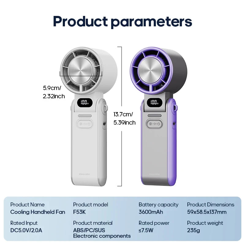 Kins Coter Portable Handheld Turbo Fan