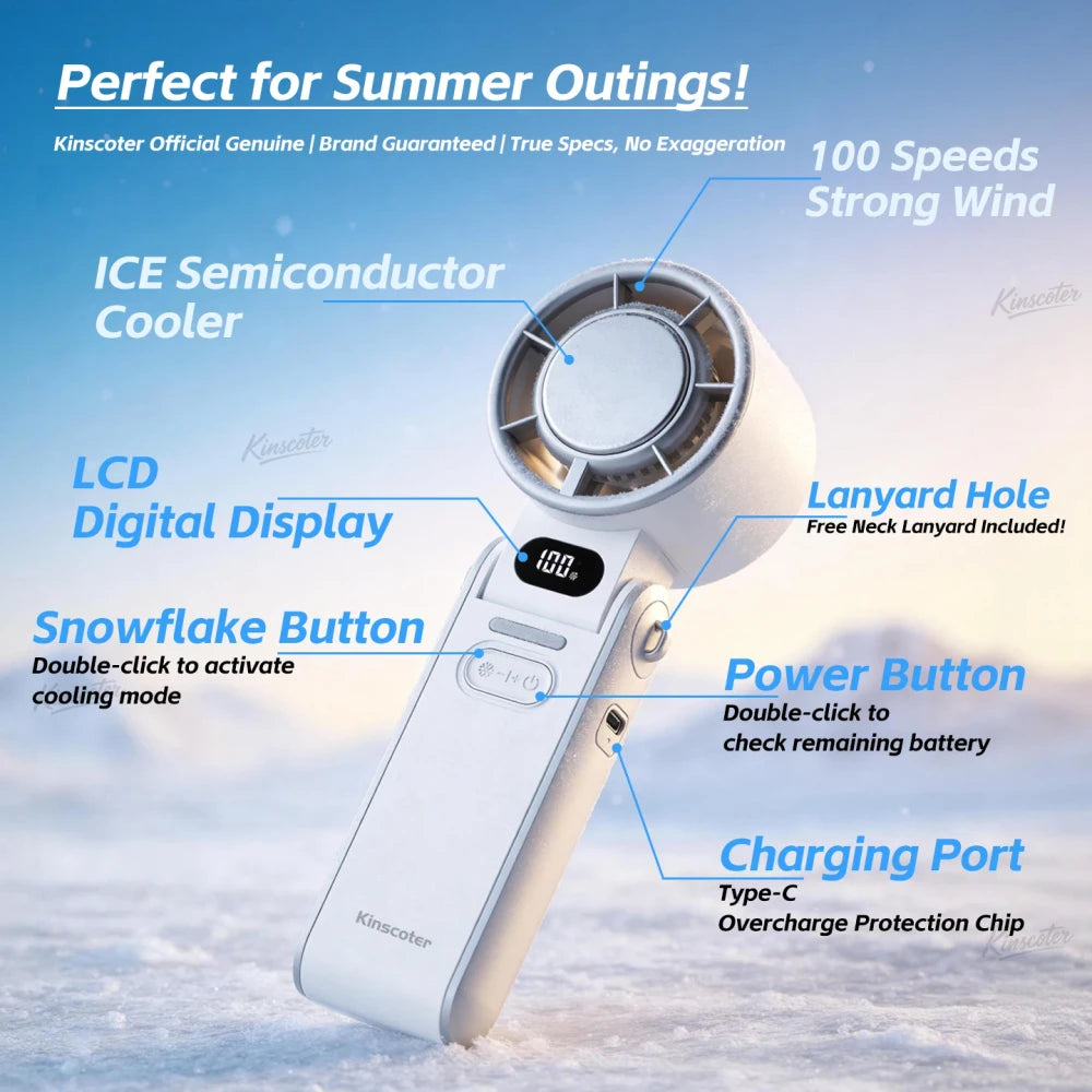 Kins Coter Portable Handheld Turbo Fan