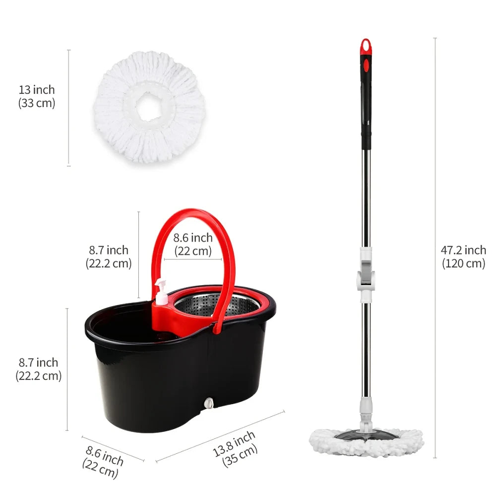 Rotating Microfiber Spin Mop Set