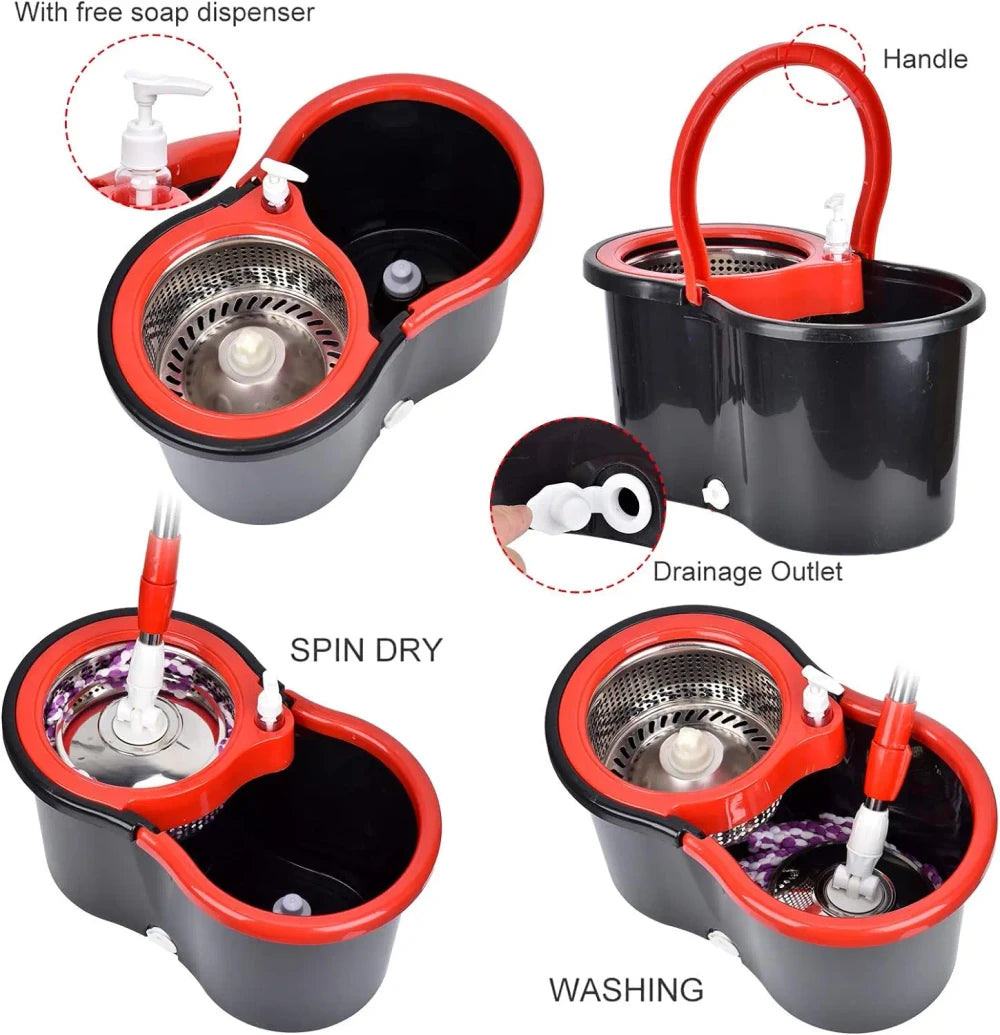 Rotating Microfiber Spin Mop Set