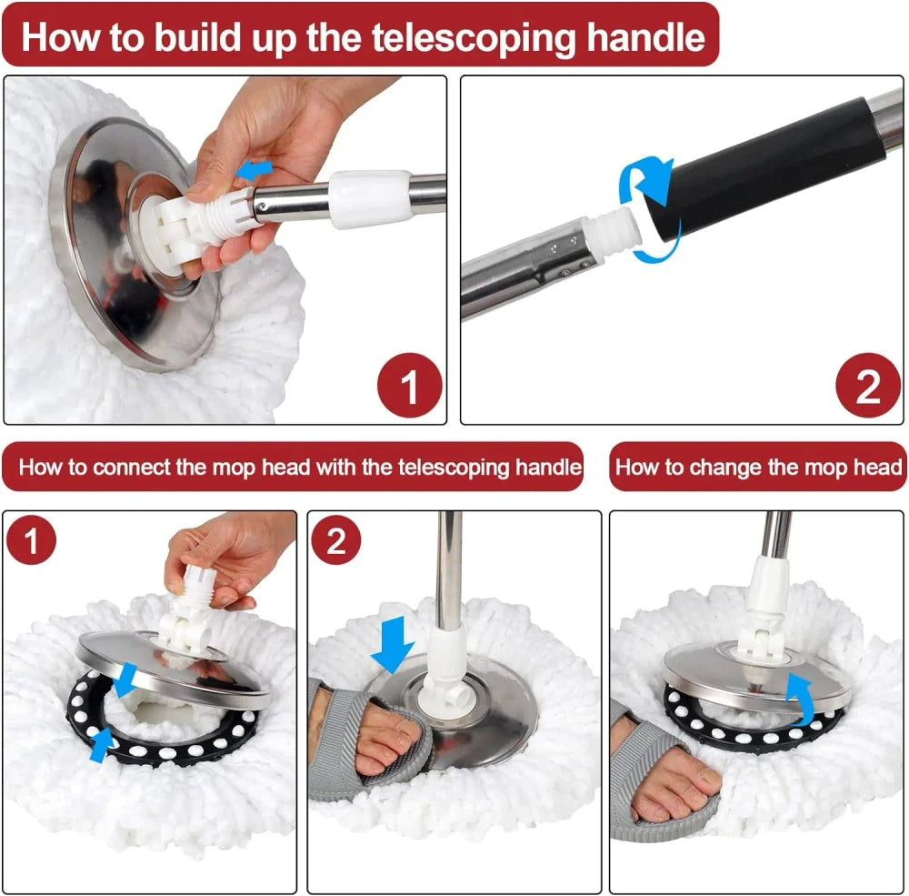 Rotating Microfiber Spin Mop Set