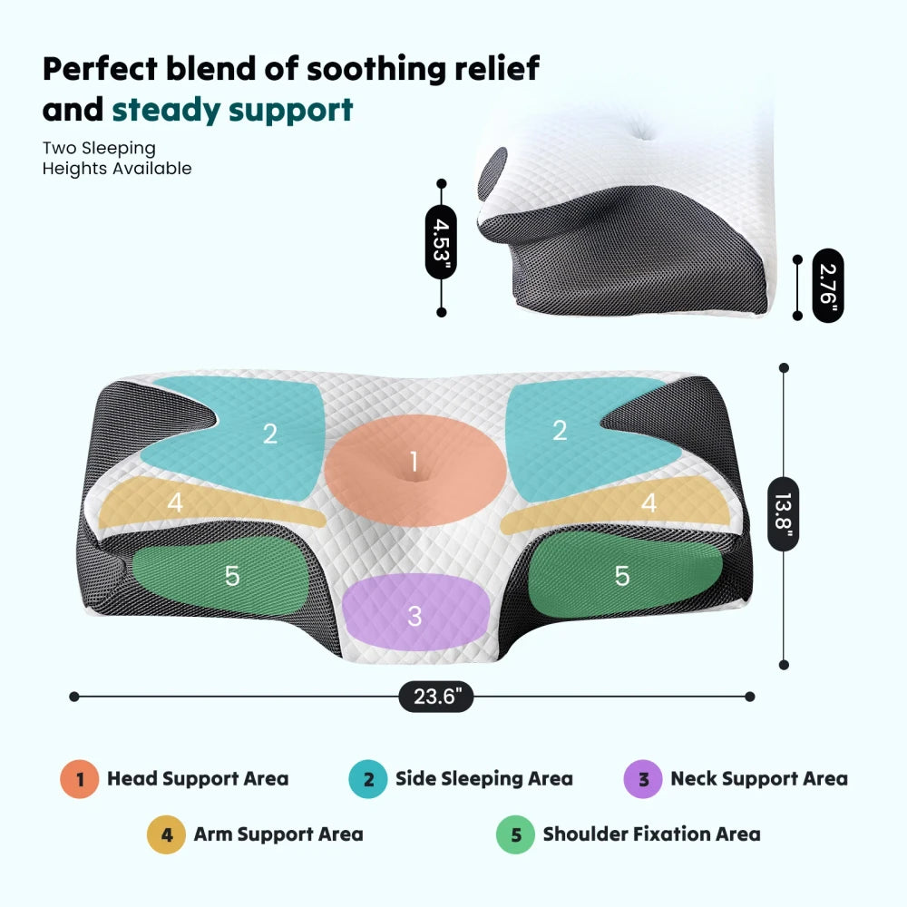Ergonomic Memory Foam Cervical Pillow