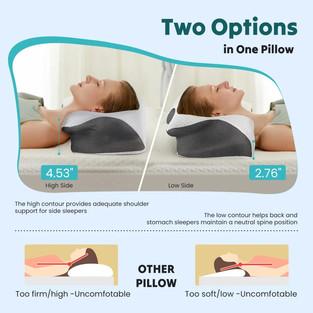 Ergonomic Memory Foam Cervical Pillow