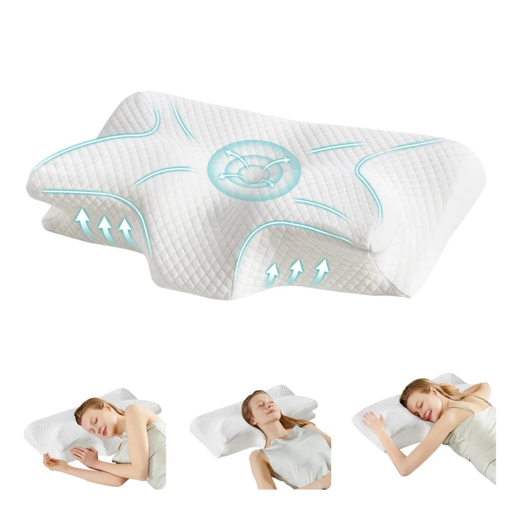 Ergonomic Memory Foam Cervical Pillow