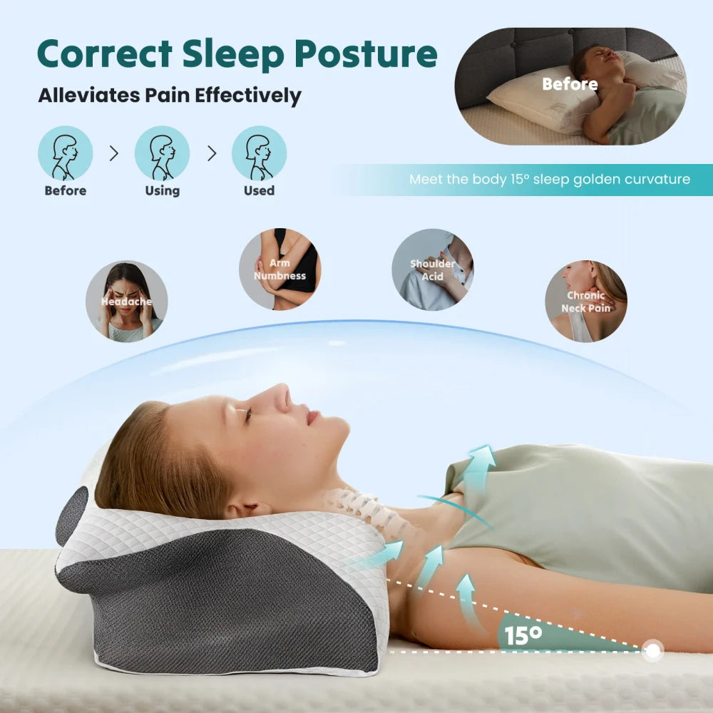 Ergonomic Memory Foam Cervical Pillow